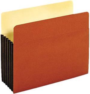Globe-Weis 63274 Drop Front Expanding File Pocket, Top Tab, 5 1/4 Inch, Letter, Brown, 10/Box