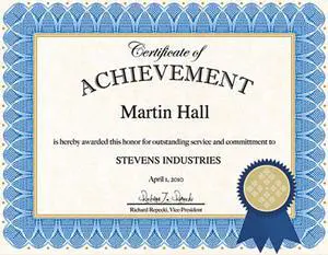 Certificate Kit, Blue Spiral