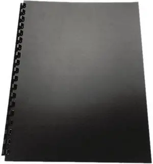 25818 GBC 100% Recycled Poly Binding Cover, 11 x 8-1/2, Black, 25/Pack
