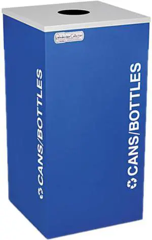 Ex-Cell RC-KDSQ-CRYX Kaleidoscope Collection Recycling Receptacle, 24 gal, Royal Blue