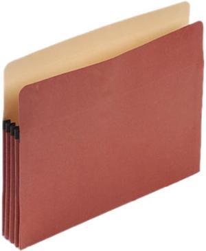 Pendaflex Earthwise E1524E Recycled Expansion File Pocket, 3 1/2 Inch Expansion, Letter, Red Fiber