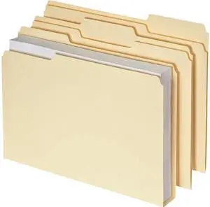 Pendaflex 54459 DoubleStuff File Folders, 1/3 Cut, Letter, Manila, 50/Pack