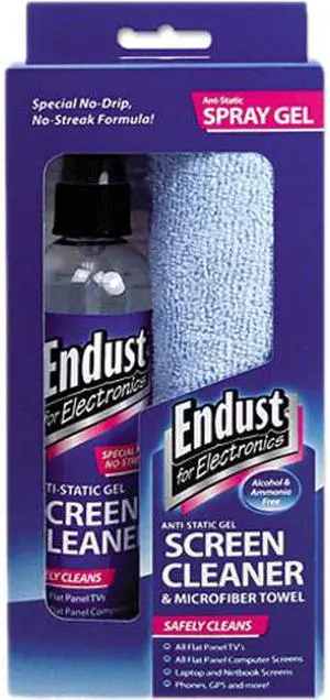 Endust for Electronics 12275 LCD and Plasma Cleaner Spray, Clean Scent, 6 oz., Pump Spray w/Microfiber Cloth