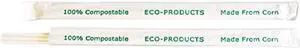Eco-Products EP-ST770 Compostable Straws, 7 3/4", Corn Plastic, Clear, 9600/Carton