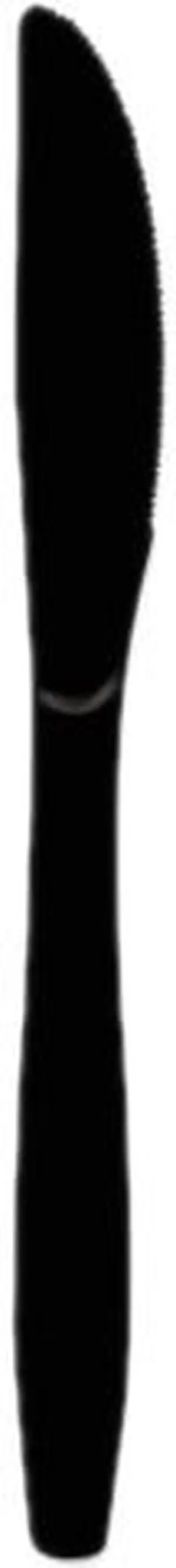 Dixie KM517 Plastic Tableware, Heavy Mediumweight Knives, Black, 1000/Carton