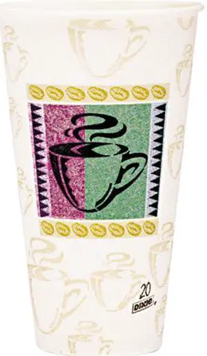 Dixie 5360CD Hot Cups, Paper, 20 oz., Coffee Dreams Design, 25/Pack