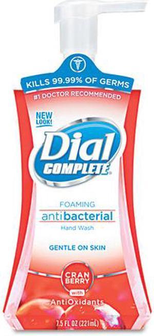 Dial 03016 Complete Foaming Antibacterial Hand Wash, 7.5 oz, Cranberry