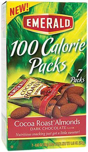 Emerald 84325 100 Calorie Pack Dark Chocolate Cocoa Roast Almonds 63 oz Packs 7 PacksBox