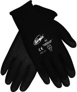 Memphis N9699XL Ninja HPT PVC coated Nylon Gloves, Extra Large, Black, 1 Pari