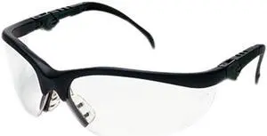 Crews KD310 Klondike Plus Safety Glasses, Black Frame, Clear Lens