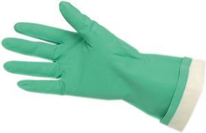 Memphis CRW5319E - Flock-Lined Nitrile Gloves, Green, 12 Pairs