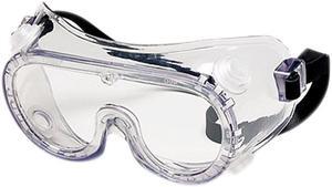 Crews 2230R Standard Goggles - Chemical Splash, Indirect Vent, Rubber Strap, Clear Lens