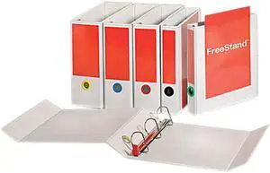 Cardinal 43130 EasyOpen FreeStand Binder With Locking Slant-D Rings, 3" Capacity, White