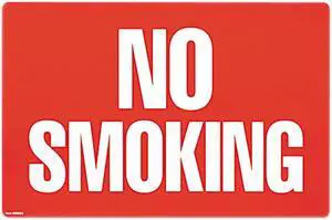 COSCO 098068 Two-Sided Signs, No Smoking/No Fumar, 8 x 12, Red