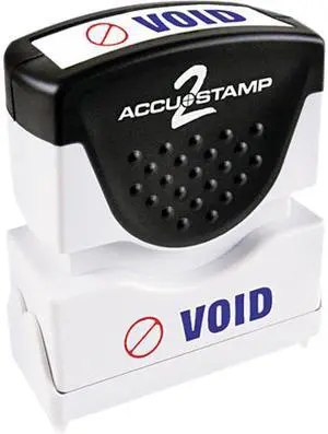 Accustamp2 035539 Accustamp2 Shutter Stamp with Microban, Red/Blue, VOID, 1 5/8 x 1/2