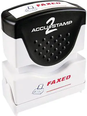 Accustamp2 035533 Accustamp2 Shutter Stamp with Microban, Red/Blue, FAXED, 1 5/8 x 1/2