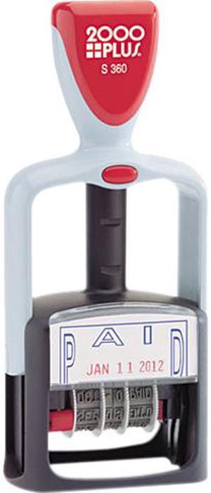 COSCO 011033 2000 PLUS Two-Color Word Dater, "Paid," Self-Inking