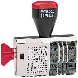 COSCO 010180 2000 PLUS Dial-N-Stamp, 12 Phrases, 1 1/2 x 1/8