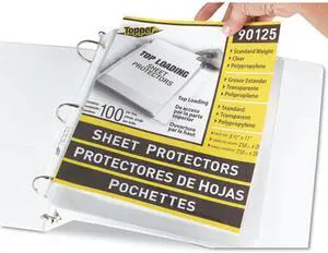 C-line 90125 Top-Load Polypropylene Sheet Protectors, Standard, Letter, Clear, 100/Box