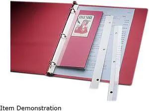 C-line 64713 Self-Adhesive Pre-Punched Binder Strips, 1 x 11, 200/Box
