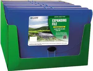 C-line 48315 13-Pocket Biodegradable Expanding File, Letter, Blue