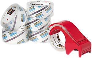 Scotch Heavy-Duty Packaging Tape with Dispenser, 3 Core, 1.88 x 54.6 yds,  Clear, 4/Pack (3850-4RD) - Sam's Club