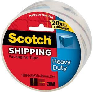 Scotch 3850 3850 Heavy Duty Packaging Tape, 2" x 55 yards, Clear