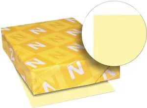 Wausau Paper 49541 Exact Index Card Stock, 110 lbs., 8-1/2 x 11, Canary, 250 Sheets/Pack