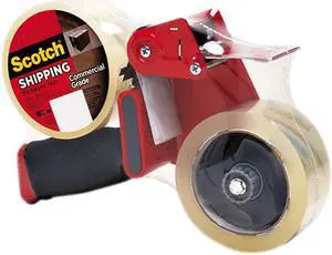 Scotch 3750-2ST Packaging Tape Dispenser with 2 Rolls of Tape, 1.88" x 54.6 yards