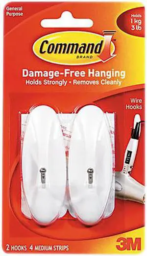 Command 17068 HOOK,WIRE,MED,2/PK