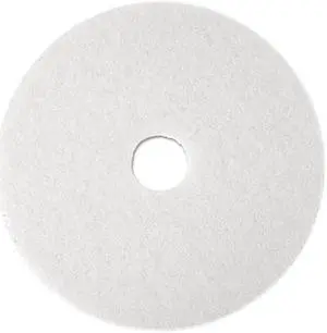 3M 08484 Super Polish Floor Pad 4100, 20", White, 5 Pads/Carton