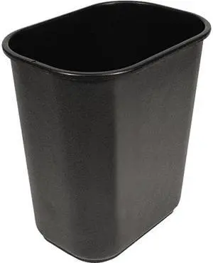 UNISAN 28QTWBBLA Soft-Sided Wastebasket, 28 qt, Black