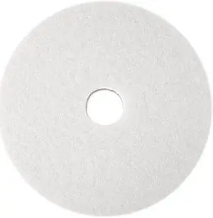 3M 08483 Super Polish Floor Pad 4100, 19", White, 5 Pads/Carton