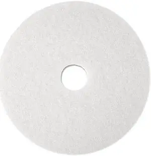 3M 8481 Super Polish Floor Pad 4100, 17", White, 5 Pads/Carton