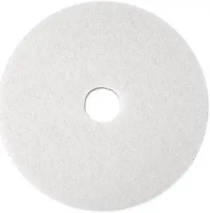 3M 08477 Super Polish Floor Pad 4100, 13", White, 5 Pads/Carton