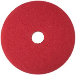 3M 08394 Buffer Floor Pad 5100, 19", Red, 5 Pads/Carton