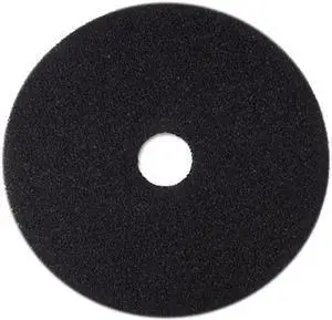 3M 08381 Stripper Floor Pad 7200, 19", Black, 5 Pads/Carton
