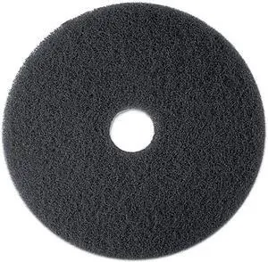 3M 08277 High Productivity Floor Pad 7300, 19", Black, 5 Pads/Carton