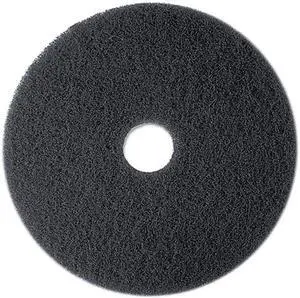 3M 08275 High Productivity Floor Pad 7300, 17", Black, 5 Pads/Carton