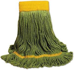 UNISAN 1200L EcoMop Looped-End Mop Head, Recycled Fibers, Large Size, Green