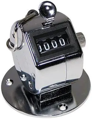 GBC 9841005 Tally II Desk Model Tally Counter, Registers 0-9999, Chrome