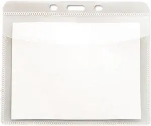 Advantus 75603 PVC-Free Badge Holders, Horizontal, 4" x 3", Clear, 50/Pack