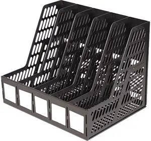 Advantus 34092 Literature File, Five Slots, Black