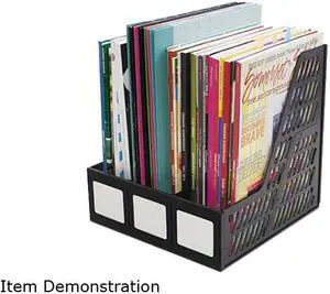 Advantus 34091 Literature File, Three Slots, Black