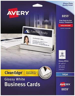 Avery(R) Door Hangers with Tear-Away Cards, 4-1/4 x 11, Matte White, 80  Blank Door Hangers (16150)