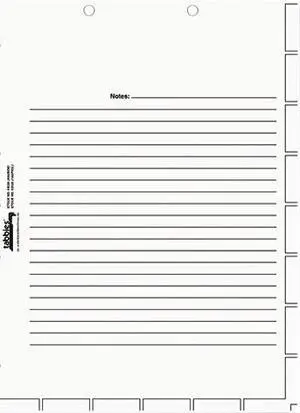 Tabbies 54520 Medical Chart Index Divider Sheets, 8 1/2 x 11, White, 400/Box