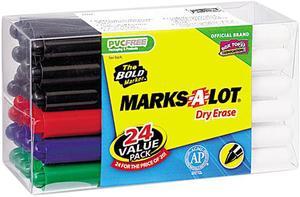 Avery Marks A Lot Large Desk-Style Permanent Marker, Chisel Tip, Assorted, 24-set