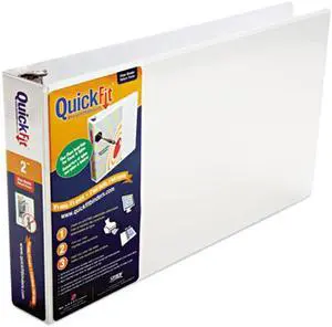 Stride 94030 Quick Fit Ledger D-Ring Binder, 2" Capacity, 11 x 17, White