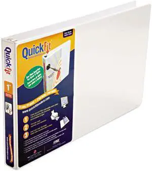 Stride 94010 Quick Fit Ledger D-Ring Binder, 1" Capacity, 11 x 17, White