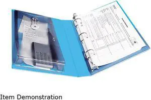 Avery Mini Protect & Store View Binder w/Round Rings 8 1/2 x 5 1/2 1" Cap Blue